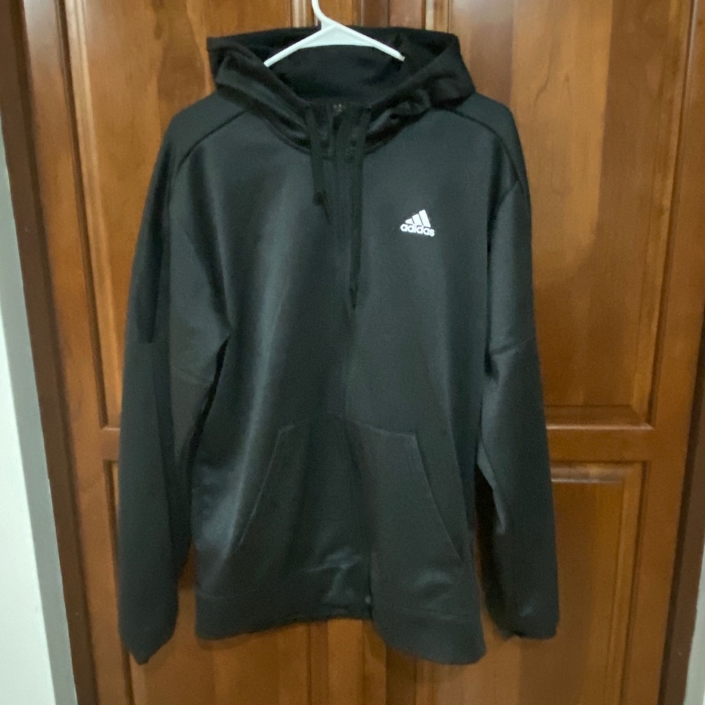 ADIDAS NEW! Men’s zip hoodie jacket! LARGE